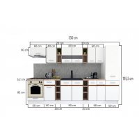 Bucatarie MARINA NEW 330 A Stejar Sonoma